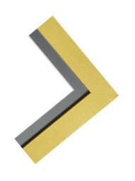 Frames By Post Metro Gold Frame With Dark Grey Mount For Image Size 16 X 12 Inch - thumbnail 3