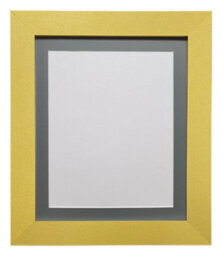 Frames By Post Metro Gold Frame With Dark Grey Mount For Image Size 16 X 12 Inch - thumbnail 1