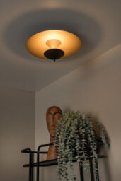 Lucide Vulcan - Flush Ceiling Light - 35 Cm - Led Dim. - 1X9W 3000K - Black - thumbnail 4