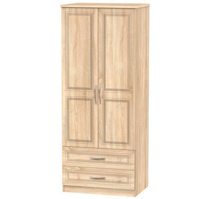 Stafford 2 Door 2 Drawer Wardrobe In Bardolino Oak (Ready Assembled) - image 1