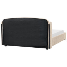 Beliani Ottoman Bed Fabric Bernay 180 X 200 Cm (Eu Super King) Taupe - thumbnail 7