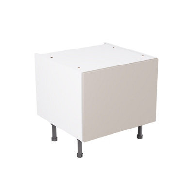 Kitchen Kit Light Grey Gloss Slab Door Belfast Sink Base Unit Cabinet Flatpack - 600X455mm - image 1