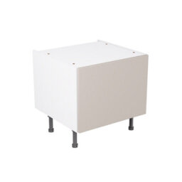 Kitchen Kit Light Grey Gloss Slab Door Belfast Sink Base Unit Cabinet Flatpack - 600X455mm