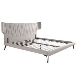 Angel Cerda Light Grey Fabric Bed With Stylish Design - thumbnail 1