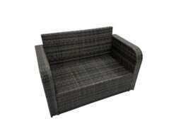 Fimous 6 Seat Outdoor Wicker Pe Rattan Garden Furniture Set Dining Table Sofa Sets With Side Table Dark Grey Mixed - thumbnail 4