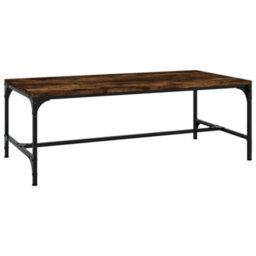 Berkfield Coffee Table Smoked Oak 100X50X35 Cm Engineered Wood - thumbnail 2