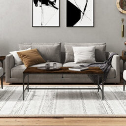 Berkfield Coffee Table Smoked Oak 100X50X35 Cm Engineered Wood - thumbnail 3