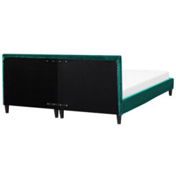 Beliani Bed Velvet Fitou 180 X 200 Cm (Eu Super King) Dark Green - thumbnail 6