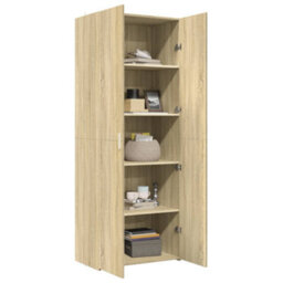 Berkfield Highboard Sonoma Oak 70X42.5X185 Cm Engineered Wood - thumbnail 3