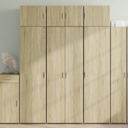 Berkfield Highboard Sonoma Oak 70X42.5X185 Cm Engineered Wood - thumbnail 1