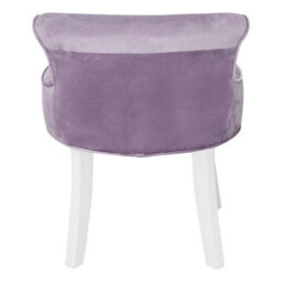 Living And Home Purple Velvet Dressing Table Stool Vanity Padded Makeup Chair - thumbnail 4
