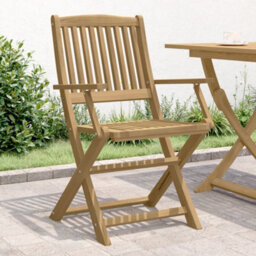 Berkfield Folding Garden Chairs 2 Pcs 58X54.5X90 Cm Solid Wood Acacia - thumbnail 1