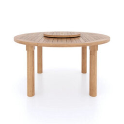 Eterna Nimes Teak Garden Outdoor Dining Table & 6 Seat Chair Set - With Cream Cushions - thumbnail 6