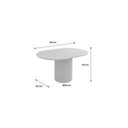 Sweeek - Oblong Coffee Table With Carved Wood Effect Faro Walnut 90X60X45 Cm - thumbnail 6