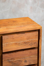 Orsina Acacia One Door Sideboard, Natural Solid Acacia Wood Cabinet With Single Door And Three Drawers - thumbnail 3