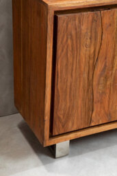 Orsina Acacia One Door Sideboard, Natural Solid Acacia Wood Cabinet With Single Door And Three Drawers - thumbnail 4