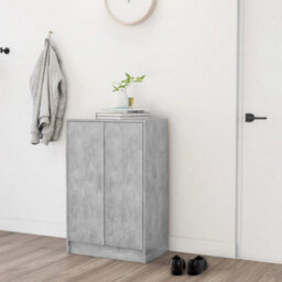 Berkfield Shoe Cabinet Concrete Grey 60X35X92 Cm Engineered Wood - thumbnail 3