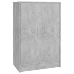Berkfield Shoe Cabinet Concrete Grey 60X35X92 Cm Engineered Wood - thumbnail 2