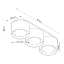 Luminosa Lighting Luminosa Modo Surface Mounted Downlight Pink 3X Gx53 - thumbnail 6