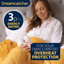 Dreamcatcher Deluxe Gold Electric Throw Heated Double Over Blanket Soft Fleece  9 Heat & 12 Timer Settings - thumbnail 4