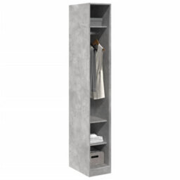 Berkfield Wardrobe Concrete Grey 30X50X200 Cm Engineered Wood - thumbnail 3