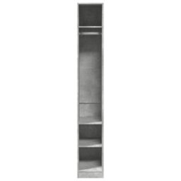 Berkfield Wardrobe Concrete Grey 30X50X200 Cm Engineered Wood - thumbnail 4