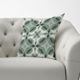 Warren Reed Designer Geometric Green Grey Cushions 60Cm X 60Cm - thumbnail 2