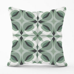 Warren Reed Designer Geometric Green Grey Cushions 60Cm X 60Cm - thumbnail 1