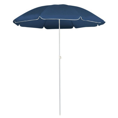 Berkfield Outdoor Parasol  With Steel Pole Blue 180 Cm - image 1