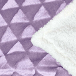 Homescapes Lavender Purple Geometric Triangle Velvet Throw 200 X 230 Cm - thumbnail 5