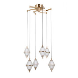 Luminosa Lighting Luminosa Fuente Cluster Pendant Ceiling Light Gold 3000K Warm White 6Xled