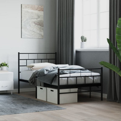 Berkfield Metal Bed Frame With Headboard And Footboard Black 90X200 Cm - image 1