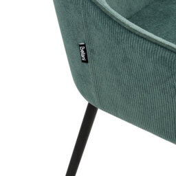 Beliani Set Of 2 Dining Chairs Loverna Corduroy Green - thumbnail 8