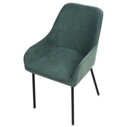 Beliani Set Of 2 Dining Chairs Loverna Corduroy Green - thumbnail 7