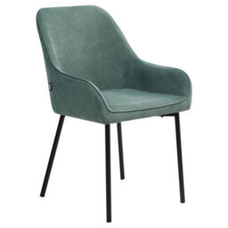 Beliani Set Of 2 Dining Chairs Loverna Corduroy Green - thumbnail 6