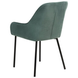 Beliani Set Of 2 Dining Chairs Loverna Corduroy Green - thumbnail 5