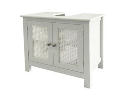 Aspect Furniture Vera Bathroom Storage Under Sink Cabinet, White - thumbnail 3