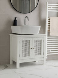 Aspect Furniture Vera Bathroom Storage Under Sink Cabinet, White - thumbnail 8