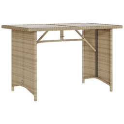Berkfield 2 Piece Garden Dining Set With Cushions Beige Poly Rattan - thumbnail 5