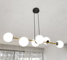 Emibig Lighting Emibig Gravity Pendant Lamp 6 X E14  Black, Gold With White Shade - thumbnail 8