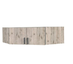 Arte Oak Wellington Top Box Storage Cabinet 117Cm - Stylish Overhead Storage For Contemporary Bedrooms