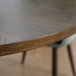 Paris Walnut Round Dining Table 4 Seater 100  X 100 Cm - thumbnail 4