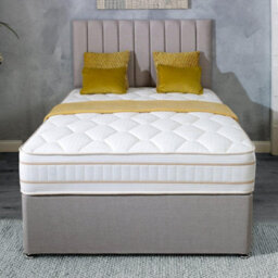 Divan Base Direct Shire Solaris Musca Calipso 1500 Pocket Sprung Divan Bed Set 4Ft Small Double 2 Drawers Side- Wool Bronze - thumbnail 2