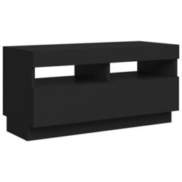 Berkfield Tv Cabinet With Led Lights Black 80X35X40 Cm - thumbnail 7