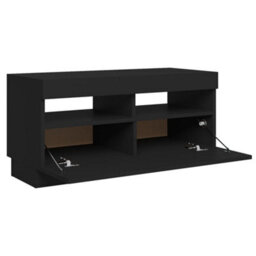Berkfield Tv Cabinet With Led Lights Black 80X35X40 Cm - thumbnail 8