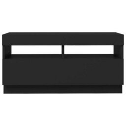 Berkfield Tv Cabinet With Led Lights Black 80X35X40 Cm - thumbnail 9
