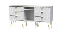 Dallas 6 Drawer Sideboard In White Matt (Ready Assembled) - thumbnail 3