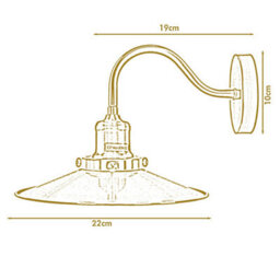 Industrial Black Wall Sconce Light Swan Neck Arm Wall Lamp - thumbnail 5