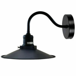 Industrial Black Wall Sconce Light Swan Neck Arm Wall Lamp - thumbnail 2