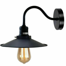 Industrial Black Wall Sconce Light Swan Neck Arm Wall Lamp - thumbnail 1